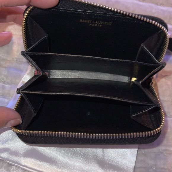 YSL Preloved card holder excellent condition color burgundy - Picture 6 of 12